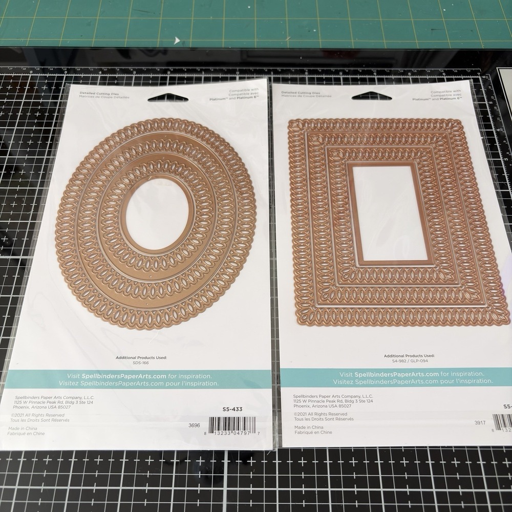 Spellbinders Lot Of 2 Picot Petite Ovals Rectangles Dies S5-434 S5-433 New